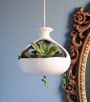 Mid century modern ceramic hanging pot