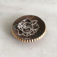 Lotus Ring Dish ceramic with gold detail