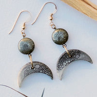 Crescent Moon Bubble Earrings