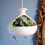 Mid century modern ceramic hanging pot